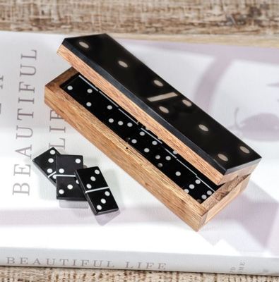 Black Resin Domino Box Set