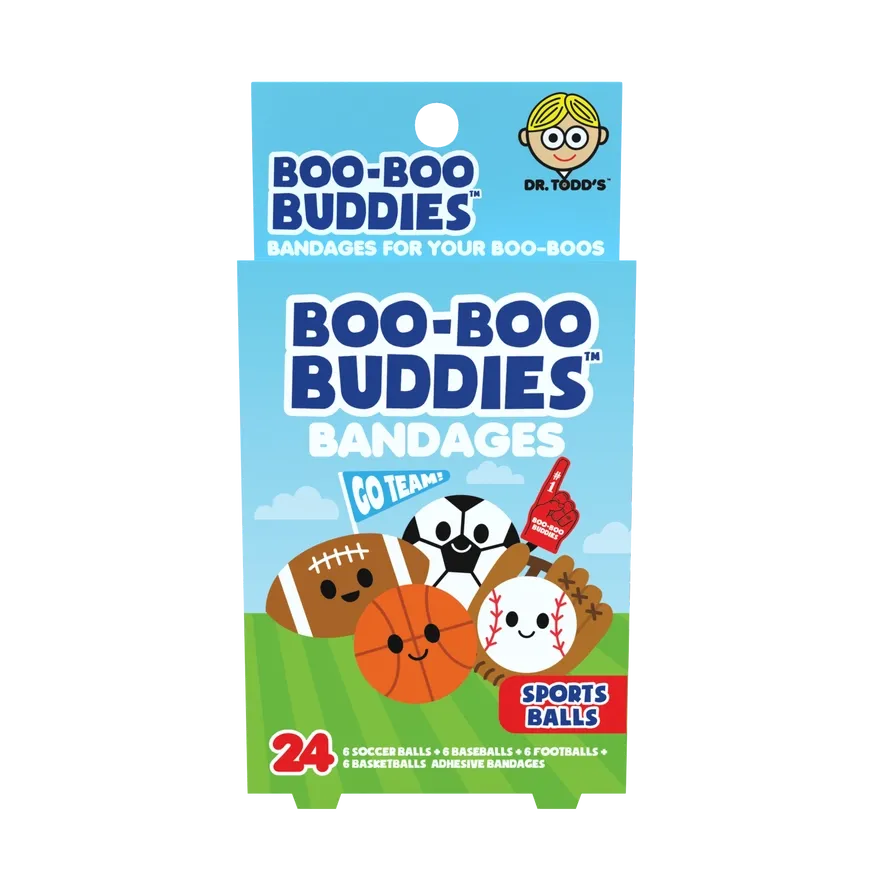 Kids Bandages – Sports Balls (24 Count, Latex-Free)