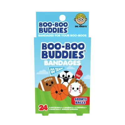 Kids Bandages – Sports Balls (24 Count, Latex-Free)