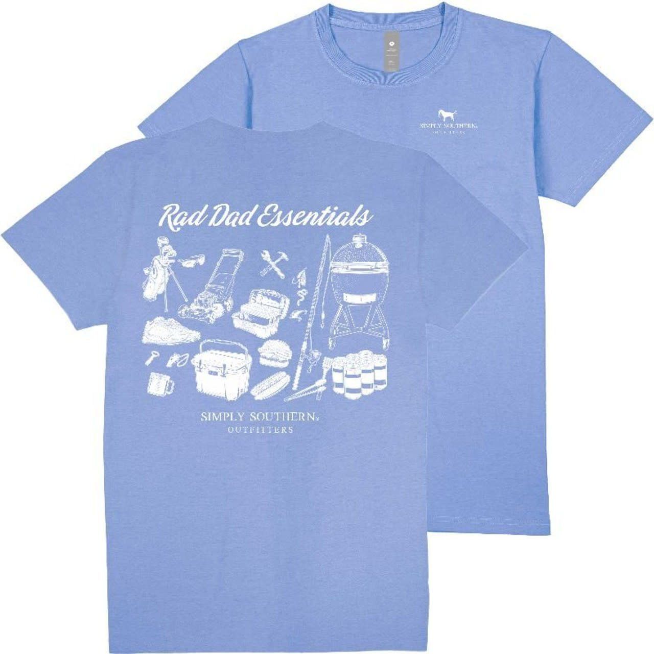 Simply Southern Rad Dad Tee, Color: Wave Blue, Size: SM