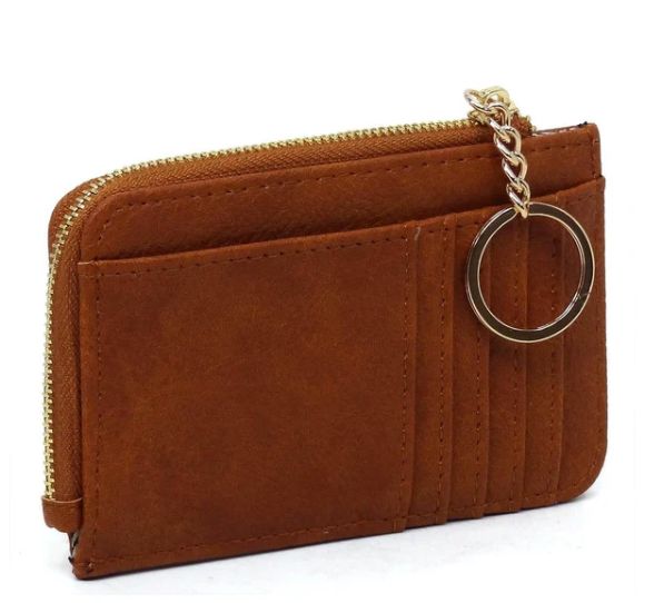 Small But Big Card Wallet, Color: Tan