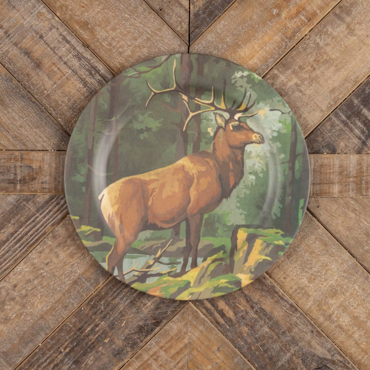 Buck in the Woods Plate