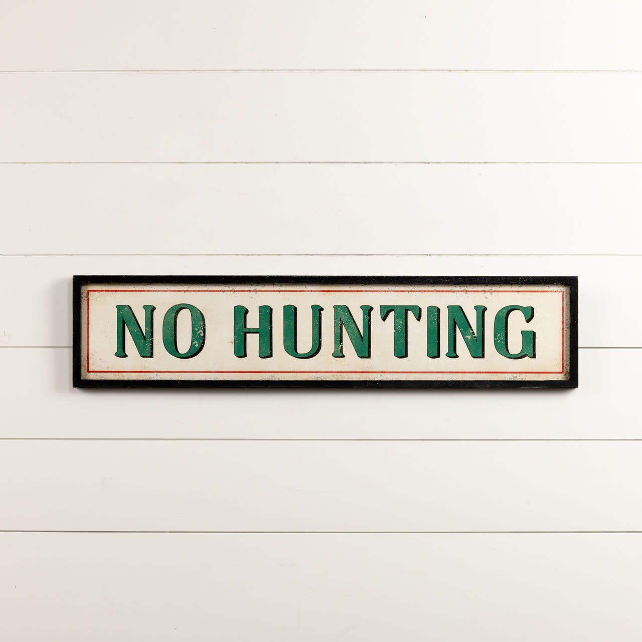 No Hunting | Wooden Framed Sign 8”x36”