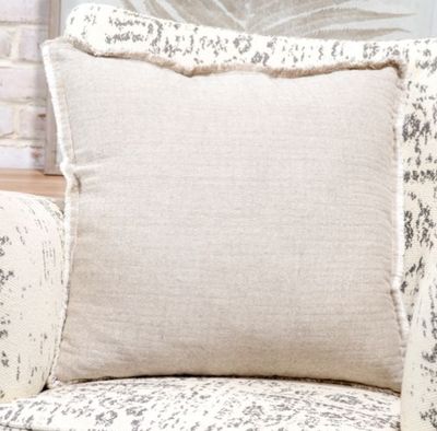 Beige Cotton Pillow 20” Square