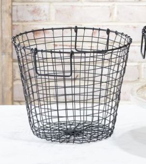 Round Tall Wire Basket LG 11.5x11.5x9.5