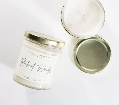 Radiant Woods 8 oz Candle by Hollowood