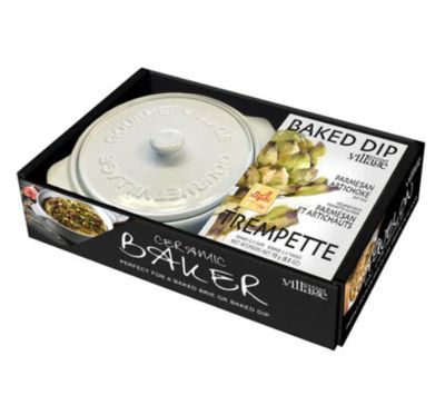 Gourmet du Village French Ceramic Baker with Artichoke Dip