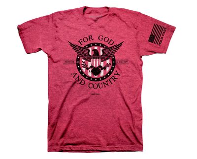God and Country Hold Fast Tee Red Heather