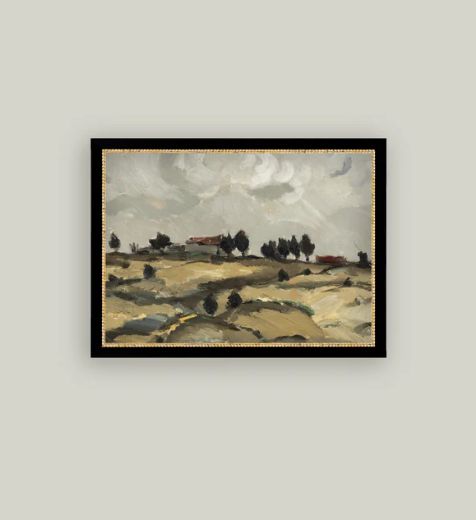 Hillside Home Vintage Framed Antique Style Print 9 x 7”