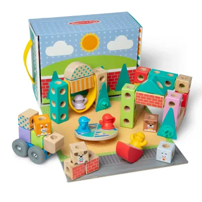 Melissa &amp; Doug Blockables Town Play Set
