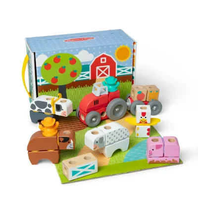 Melissa &amp; Doug Blockables Farm Play Set