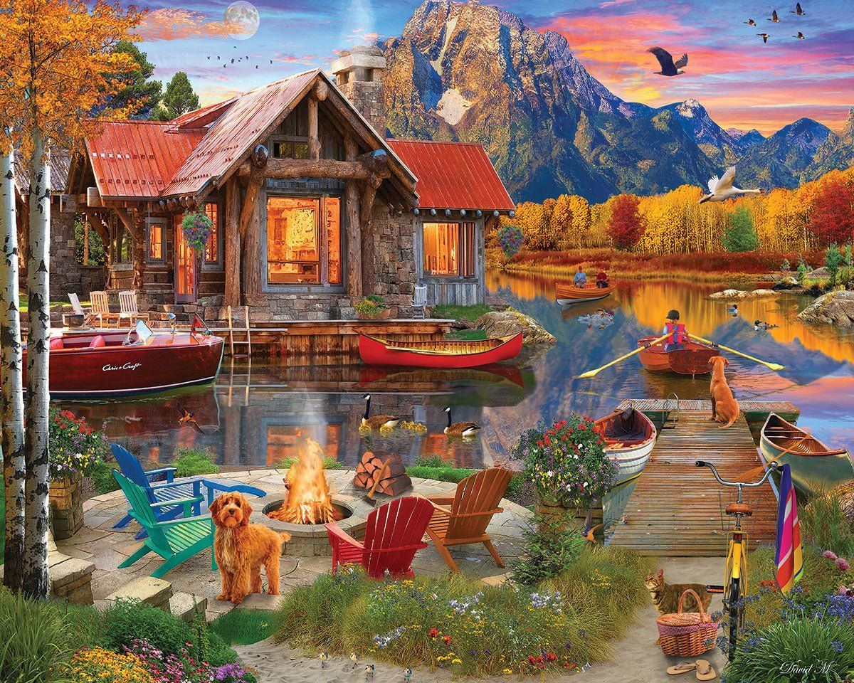 White Mountain Family Retreat Puzzle 1,000 pc