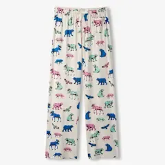 Women's Outdoor Theme PJ Pants in Bag, Size: XS, Style: Woodland Animals