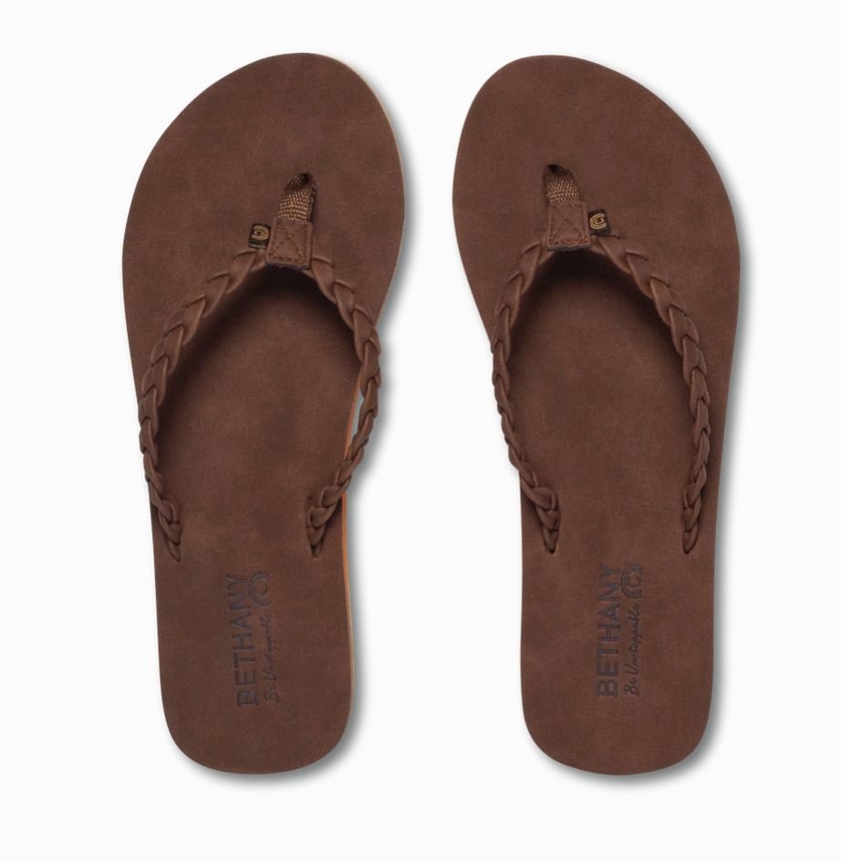 Cobian Bethany Braided Pacifica Chocolate, Size: 6