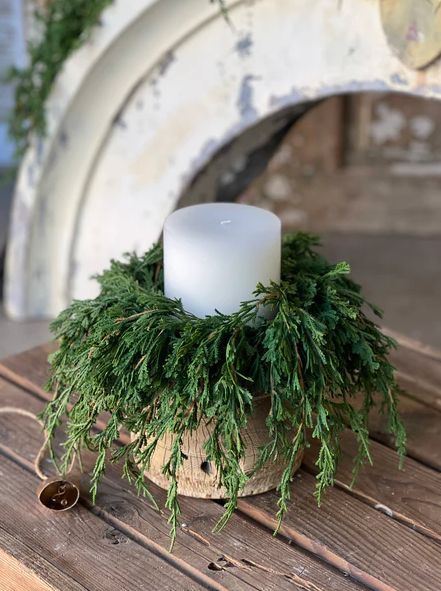 Emerald Falls Candle Ring 4"