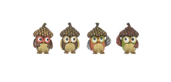 A Little Wise Owl Stone Charm Assorted