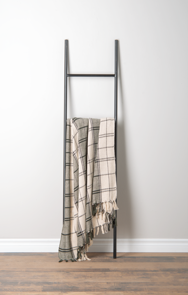Green Plaid Woven Throw