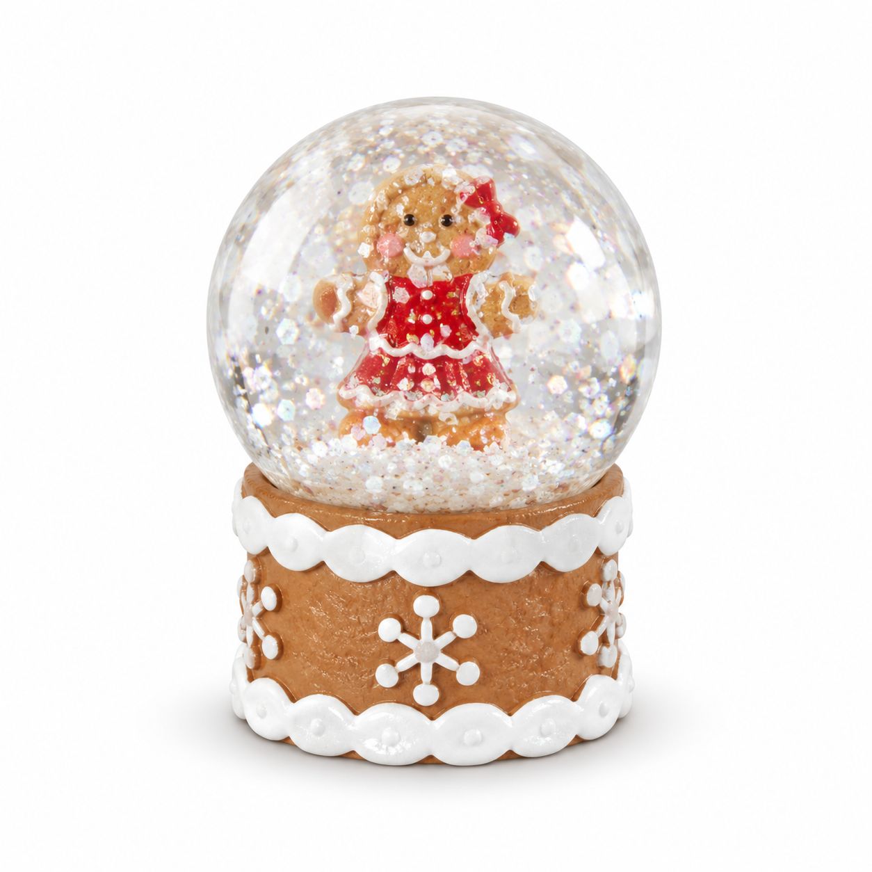Gingerbread Mini Snowglobe, Color/Pattern: Gingerbread Boy