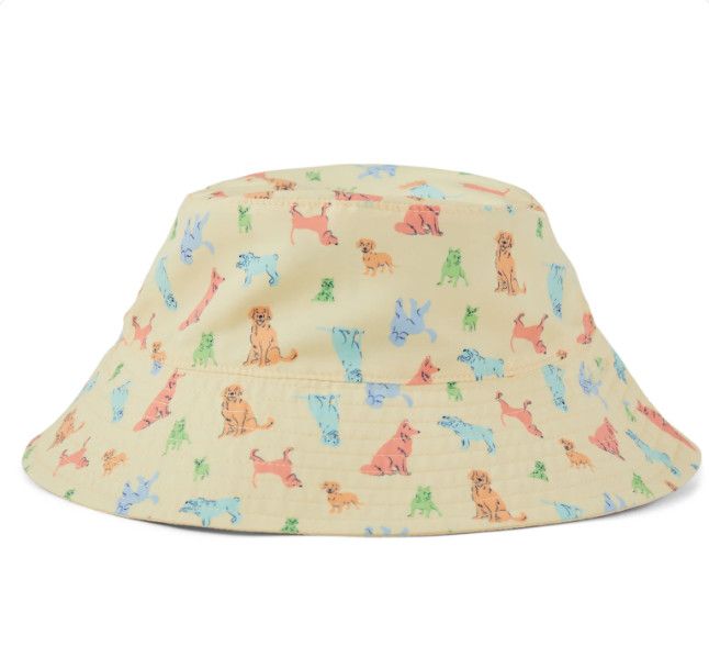 Kids Playful Dog Pattern Bucket Hat by Life is Good, Size: 6-12M
