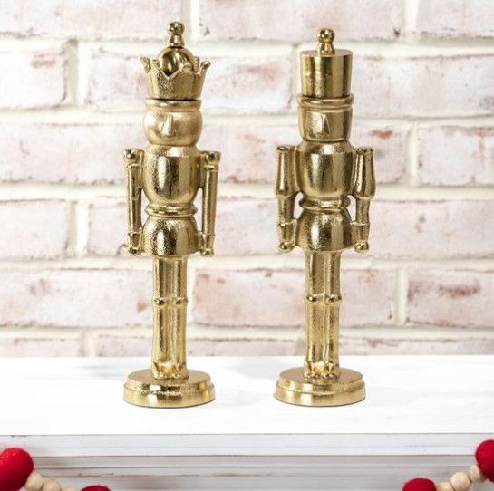 Assorted 11” Gold Aluminum Nutcrackers