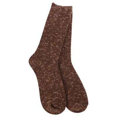 Cotton Slub Marled Crew Socks