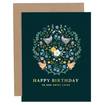 Happy Birthday To One Sweet Chick Greeting Card