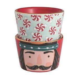 Clearance - Peppermint Patterned Tidbit Set