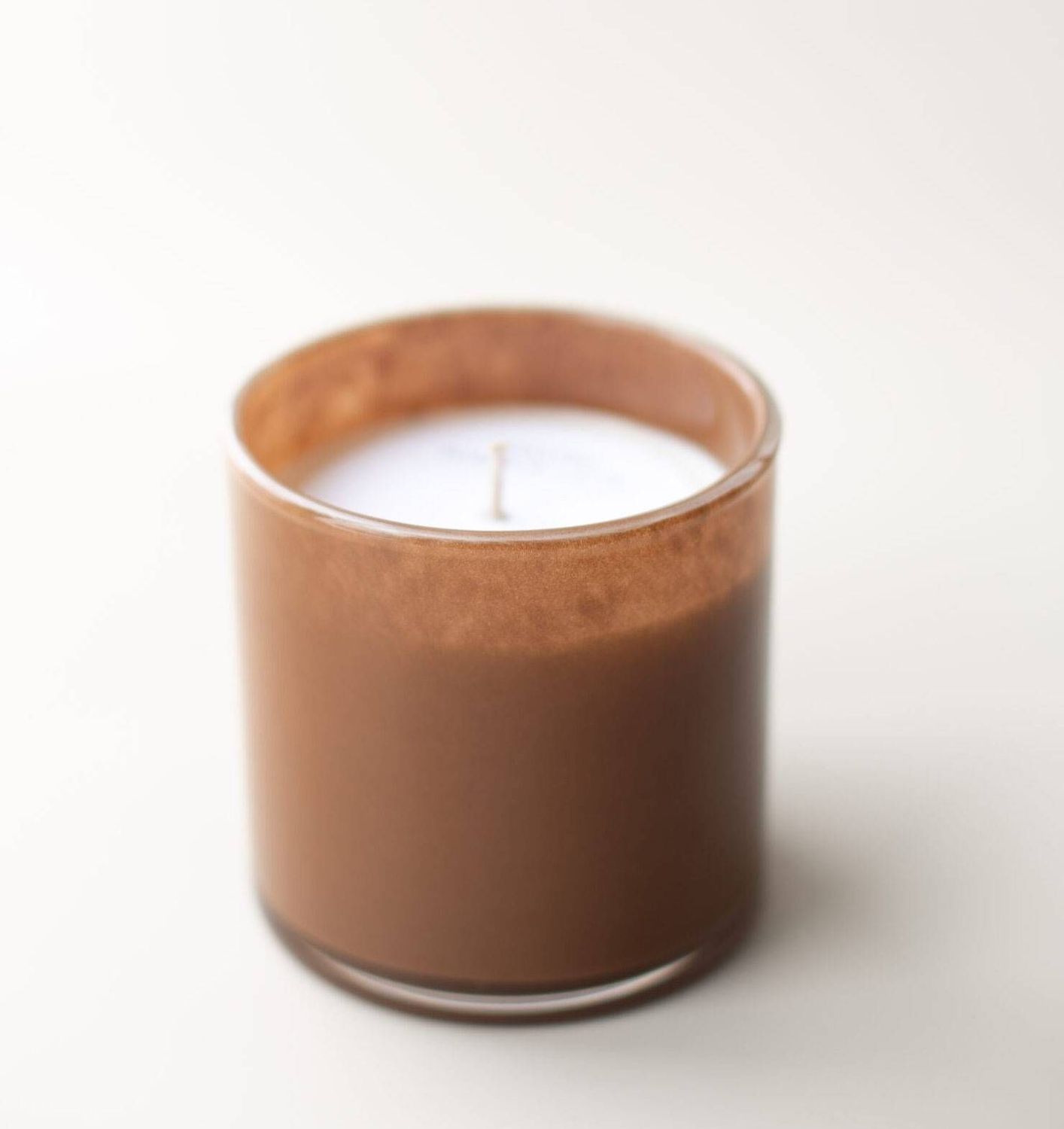 Toasted Pumpkin Latte Brown Glass Classic Candle by Old Line Candle Co - 12oz