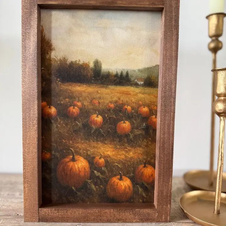 Pumpkin Patch 8 x 12 Dark Walnut Art Print