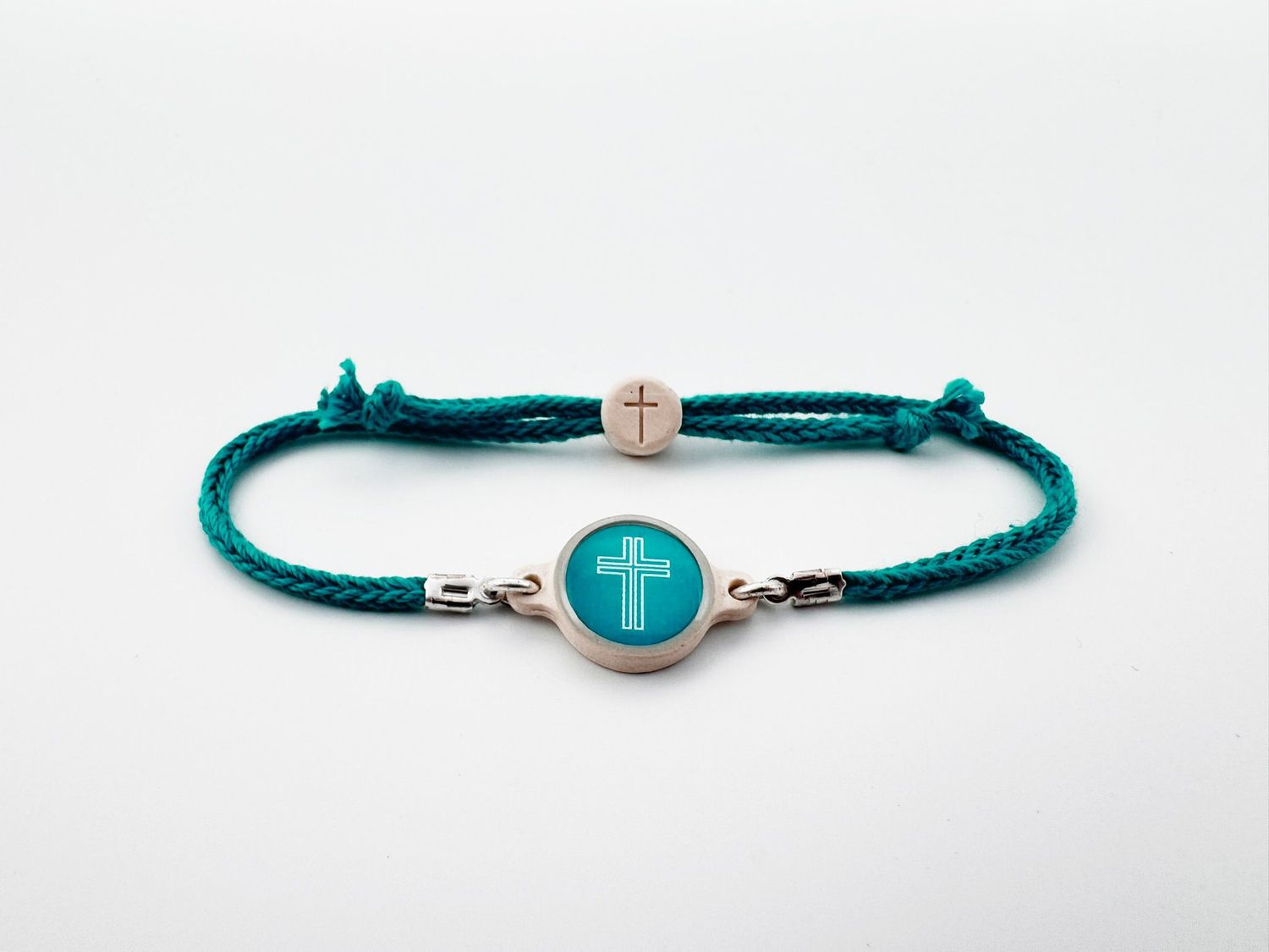 Tap to Pray®  Turquoise Cross Bracelet