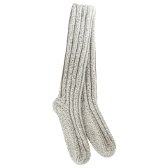 Sweater Slouch Crew Socks, Color: Grey Confetti
