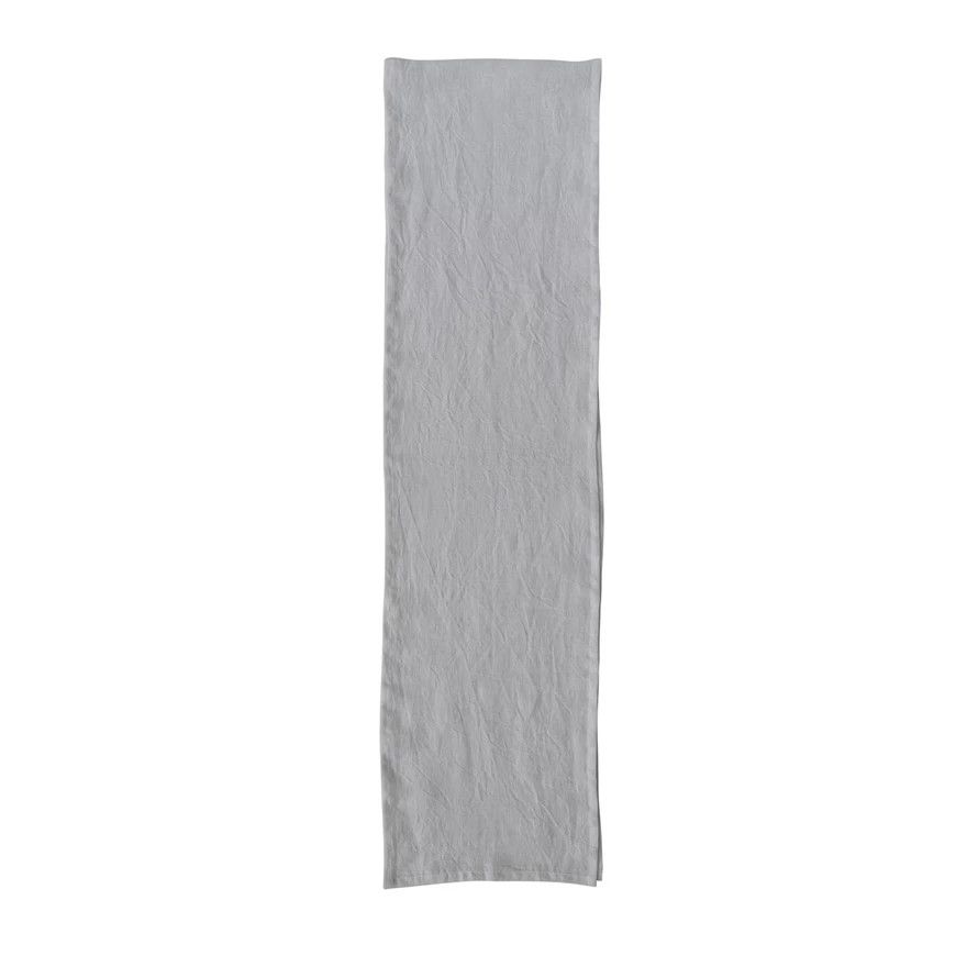 Ivory Stonewashed Linen Table Runner