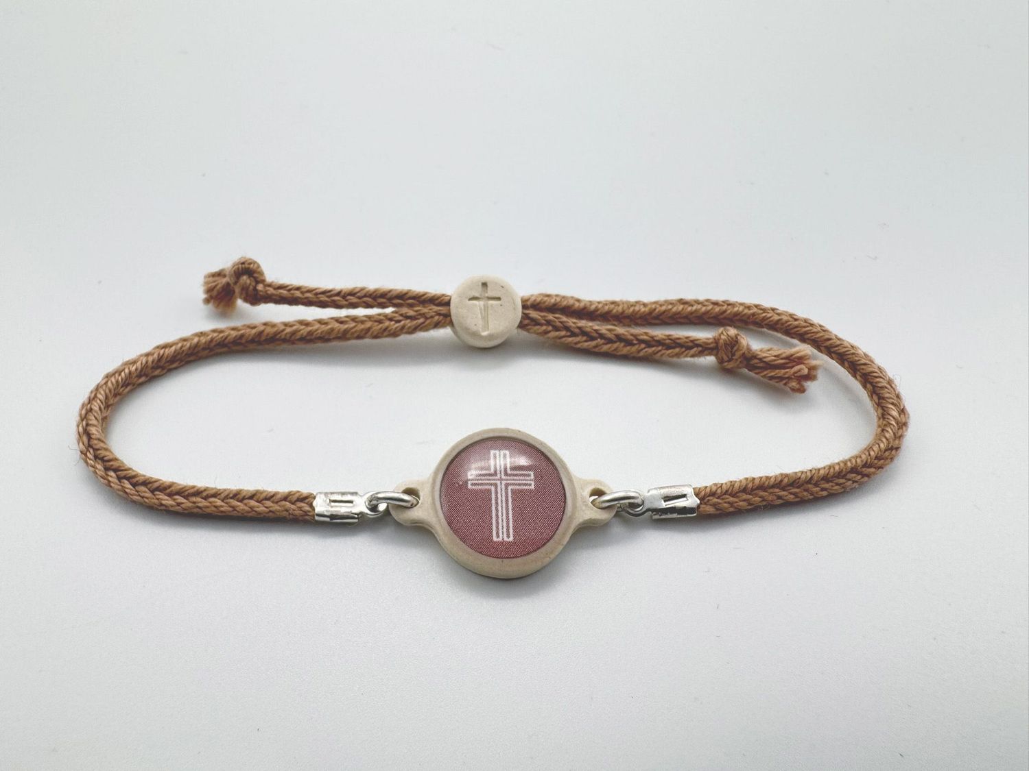 Tap to Pray®  Mocha Cross Bracelet