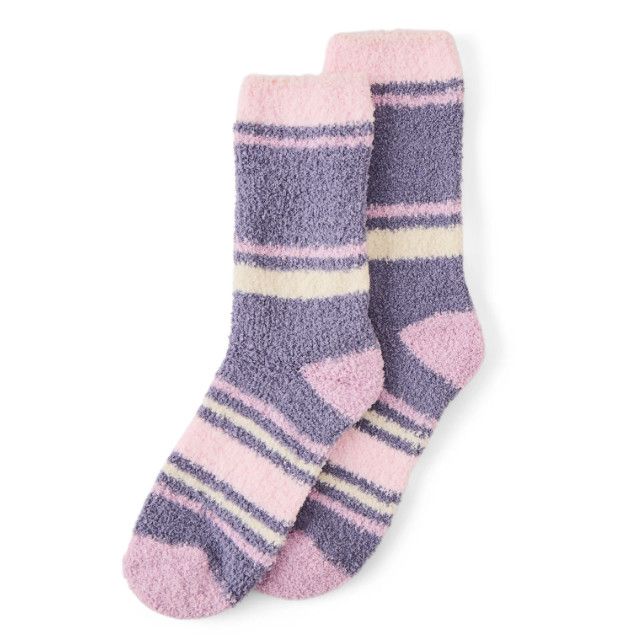 Life is Good Adult Snuggle Socks, Color: Dusk Purple