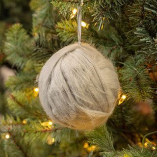 Light Grey Yarn Ball 4.5”
