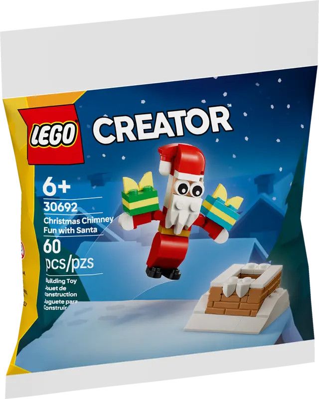 LEGO Creator Christmas Chimney Fun With Santa 30692 Building Kit (60 Pieces)