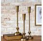 Gold Finish Candle Pillar Small