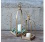 Tall Gold Metal Wood Displayer LG