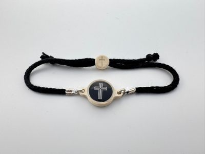 Onyx Cross Bracelet
