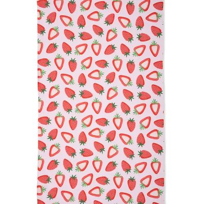 Sweet Strawberry Geometry Tea Towel