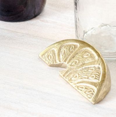 Gold Lime Wedge bottle opener