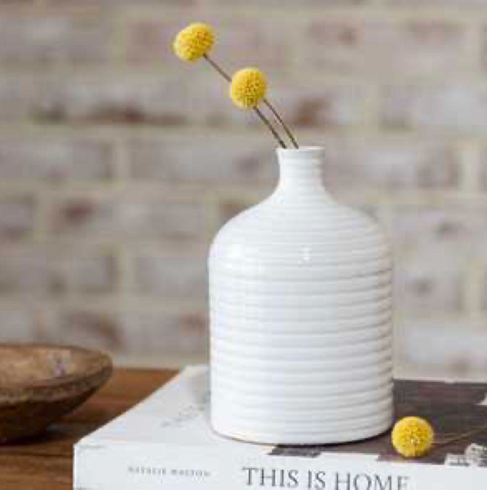 White Classic Ceramic Vase
