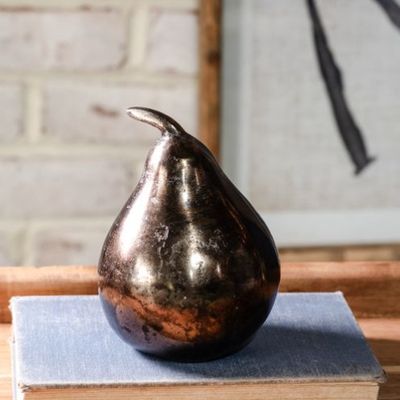 Antique Bronze Deco Pear 5.5”