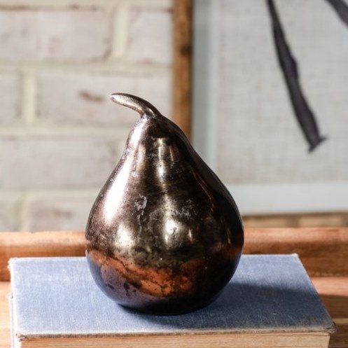 Antique Bronze Deco Pear 5.5”