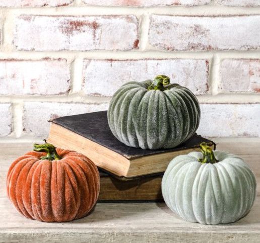 **Velvet Pumpkins 4.5” 3 asstd.