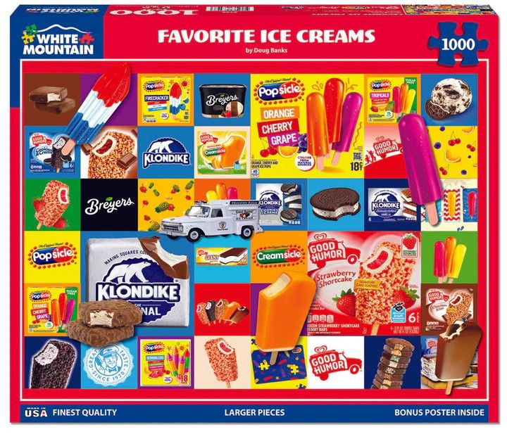 White Mountain Favorite Ice Creams Puzzle 1,000 pc