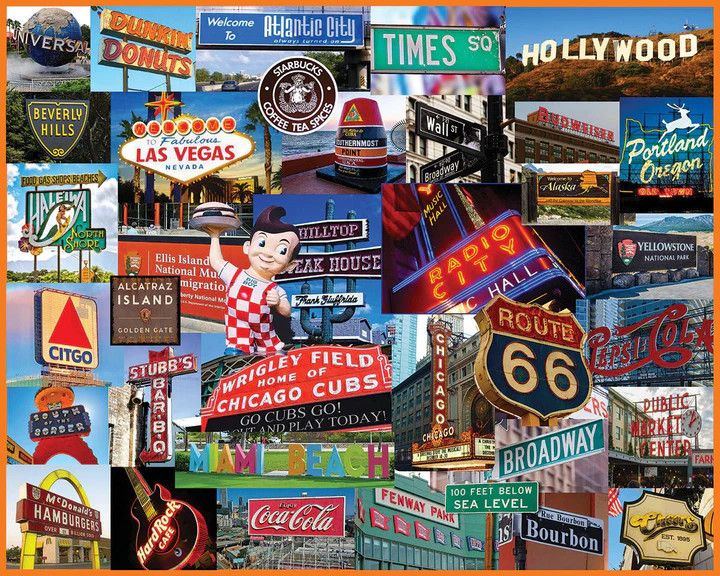 White Mountain Signs Across America 1,000 pc
