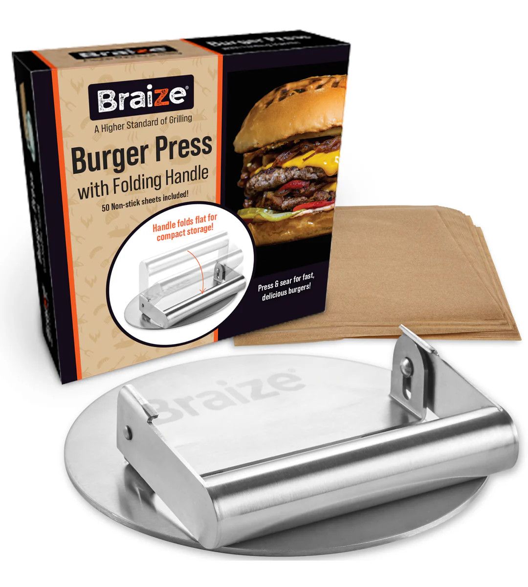 Burger Press w/Folding Handle