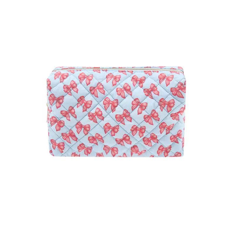 Blue Bow Cosmetic Bag
