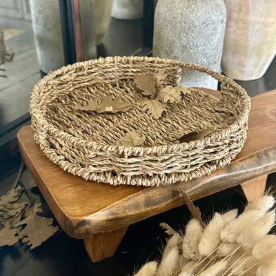 Round Seagrass Tray Basket